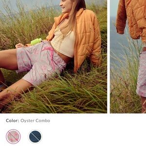 In The Wild Embroidered Long Shorts Free People NWT Small